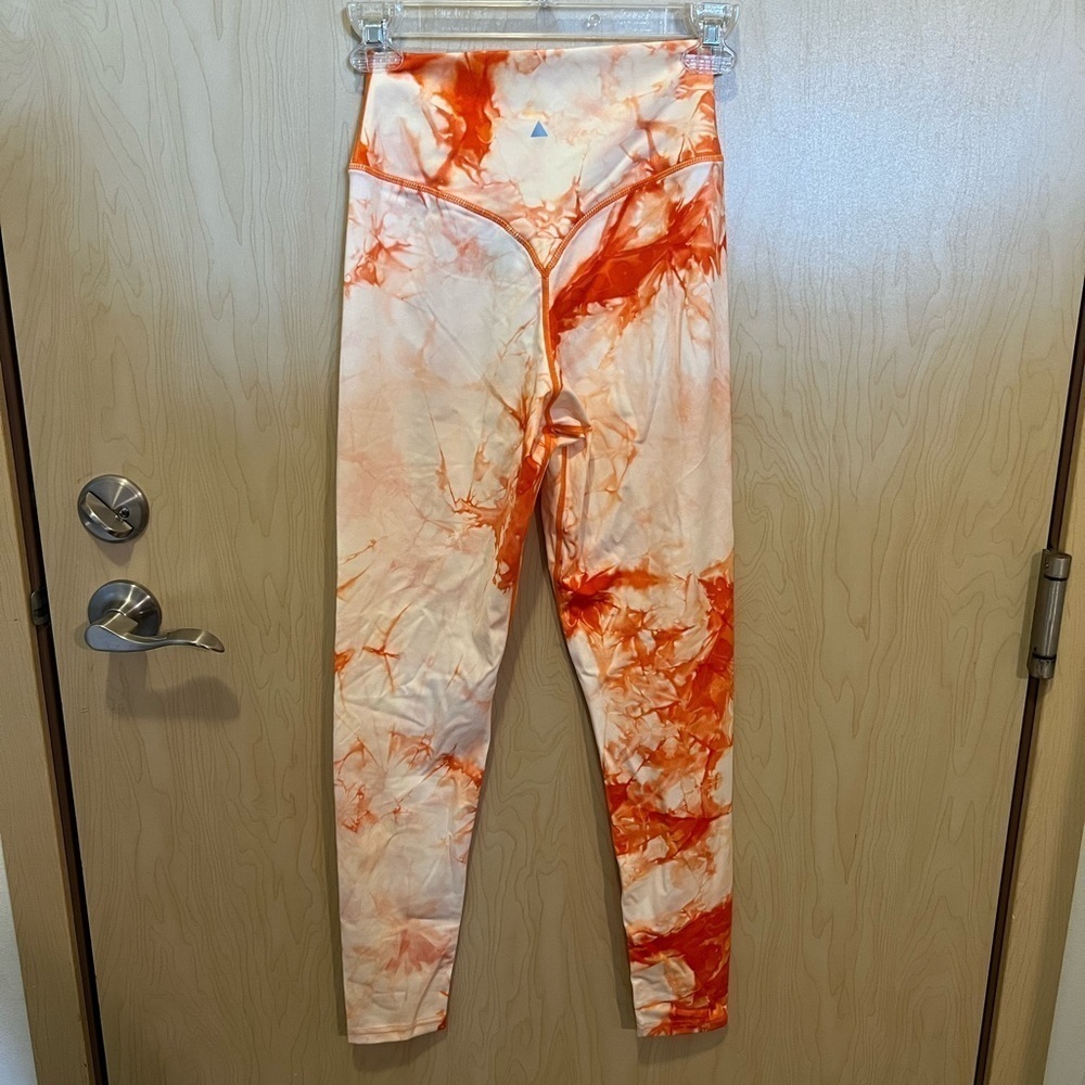 Balance Athletica Leggings Orange Tie Dye Oasis High Rise